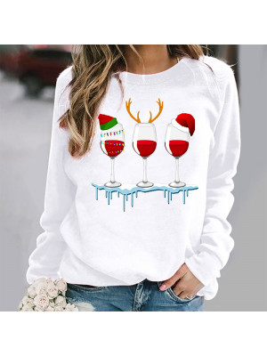 Ladies Womens Xmas Winter Print Pullover Tops Christmas Festive T Shirt Blouse