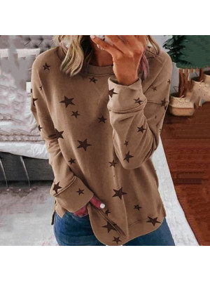 Plus Size Womens Long Sleeve T-Shirt Loose Tops Ladies Casual Pullover Blouse