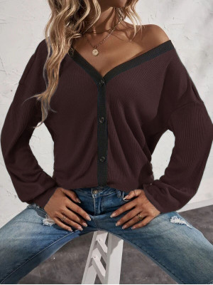 Ladies Long Sleeve Casual Cardigan Tops Womens Blouse Open Front Coat Plus Size