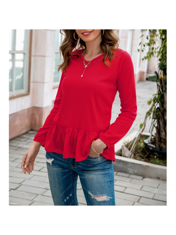 Plus Size Women V Neck Long Sleeve Blouse T-Shirt Ladies Casual Loose Tunic Tops