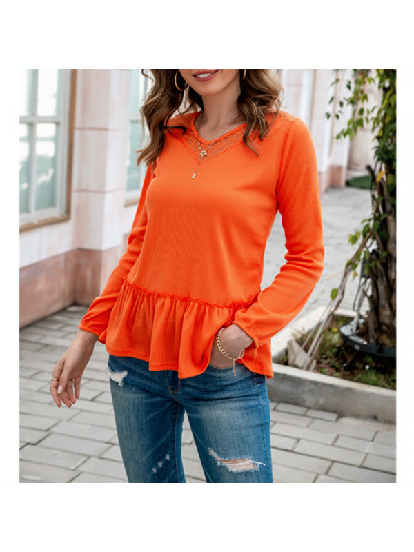 Plus Size Women V Neck Long Sleeve Blouse T-Shirt Ladies Casual Loose Tunic Tops