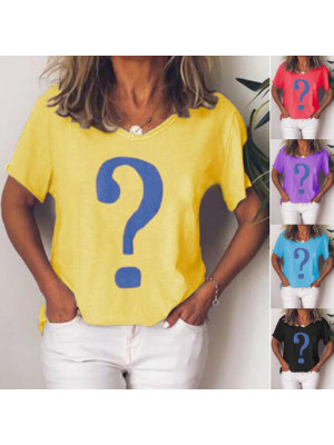 UK Womens Summer V Neck Print Tops Blouse Ladies Short Sleeve T Shirts Plus Size