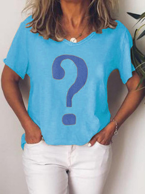 UK Womens Summer V Neck Print Tops Blouse Ladies Short Sleeve T Shirts Plus Size