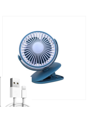 Table Clip On Desk 3 Speeds Rechargeable Mini Cooling Baby Stroller Portable Fan