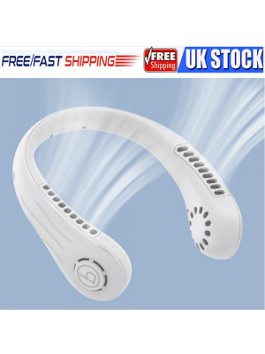 Mini Fan Neckband Bladeless Lazy Neck Hanging Cooler Portable USB Rechargeable