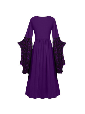 HALLOWEEN Women Renaissance Medieval Gothic Witch Costume Fancy Dress Cosplay UK