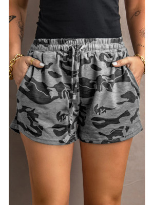 Womens Elastic Waist Camouflage Shorts  Ladies Summer Casual Hot Pants Plus Size