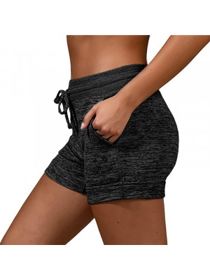 Plus Size Womens Casual Drawstring Shorts Summer Ladies Pocket Stretch Hot Pants