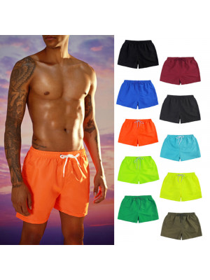 Mens Swimming Quick Dry Trunks Summer Casual Drawstring Beach Surfing Shorts
