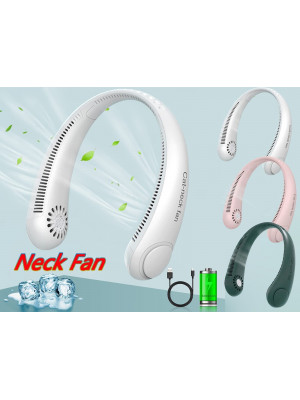 Mini Neckband Bladeless Lazy Neck Fan Hanging Cooler USB Rechargeable Portable +