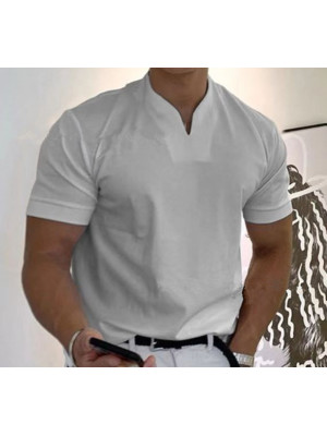  Mens Short Sleeve T-Shirt Tee Tops Muscle Slim Fit Summer Casual Work Blouse