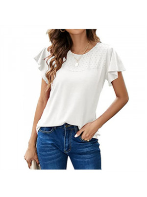 Summer Womens Casual Loose Tops Ladies Round Neck T Shirt Pullover Blouse Tee