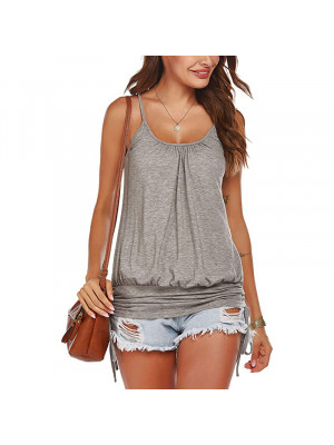 Summer Womens Sleeveless Loose Vest T Shirt Ladies Cami Camisole Blouse Tops Tee