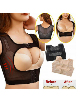 Breast Bust Push Bra Up Body Shaper Support Posture Corrector Bra Shapewear Lady