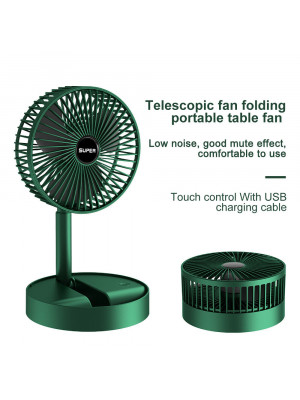 3 Gear Portable Fan Rechargeable Folding Telescopic Floor Fan Office Desktop Fan