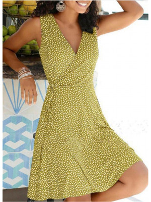 Womens Polka Dot Wrap Dress Boho Ladies Holiday Summer Beach Sundress Plus Size
