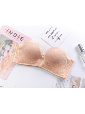 Invisible Strapless Lace Bra Push Up Women's Prom Lingerie Backless Underwear