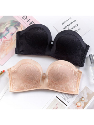 Invisible Strapless Lace Bra Push Up Women's Prom Lingerie Backless Underwear