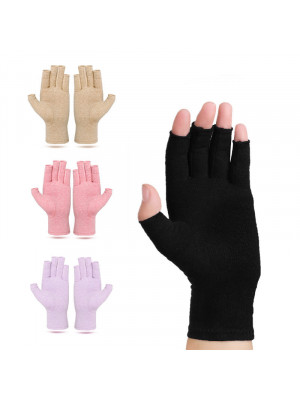 Anti Arthritis Compression Gloves Fingerless Support Rheumatoid Hand Pain Relief