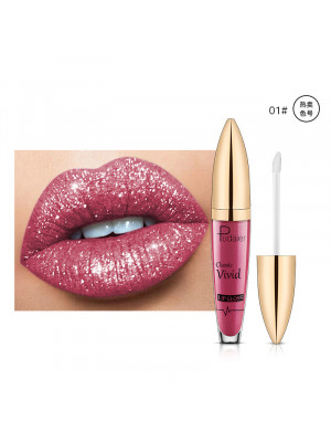 Pudaier Shining Lip Diamond Glitter Liquid Lipstick Long Lasting Matte Lip Gloss