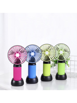 3-Modes Mini Folding Hand-held Small Desk Fan Cooler Cooling USB Rechargeable