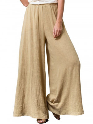 Womens Cotton Linen Long Trousers Pockets Loose Harem Pants Plus Bottoms