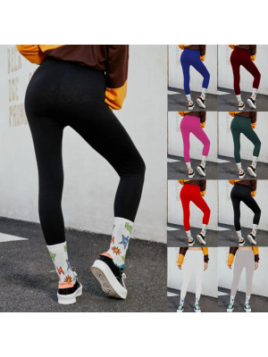 Womens High Waist Yoga Pants Scrunch Leggings Workout Exercise Trousers Bottoms