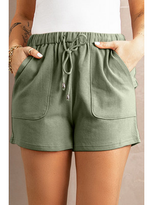 Plus Size Womens Elastic Waist Drawstring Shorts Ladies Summer Casual Hot Pants