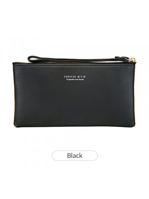 Womens Clutch Bag Ladies PU Wallet Purse Handbag Clear Phone Bag Coin Zip Holder