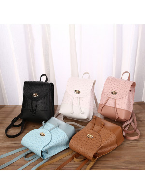 UK Women Girls Plain Mini Rucksack School Hand Bag Backpack Dual Purpose Handbag