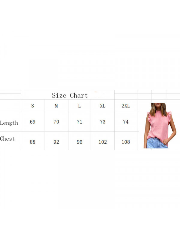 Womens Ladies Solid Color Stitching Sleeveless Top Chiffon T-shirt Vest Blouse
