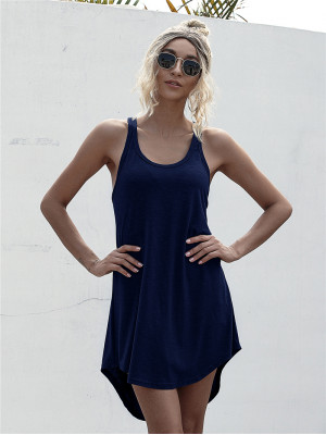 Women Summer Dress Sleeveless Casual Beach Loose Club Party Sundress Plus Size