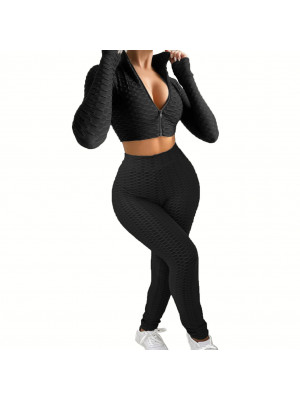 2Pcs Women's Sports Yoga Sports Gym Tops Vest Legging Pants Outfit Wear Set New