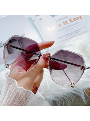 Ladies Women Designer Polarized Sunglasses Driving Eyewear UV400 Lens Rimless