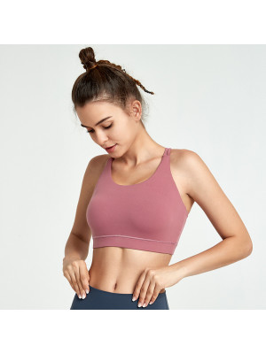 Women Tight Sling Sport Vest Yoga Bra Top Gym Workout Blouse Shirts Cropped UK