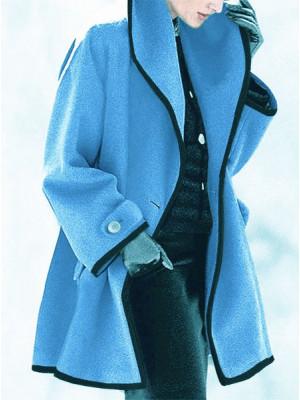 Womens Ladies Warm Winter Teddy Bear Fluffy Jacket Color Matching Coat Outwear