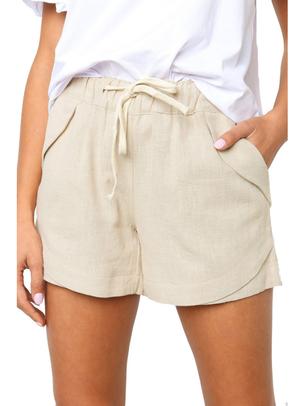 Women Summer Shorts Ladies Elastic Waist Casual Drawstring Beach Short Hot Pants