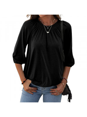Women Casual Cottons Tops Fall T-Shirt Ladies Long Sleeve Tee Blouse Pullover