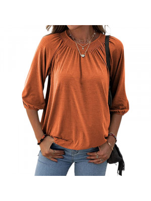 Women Casual Cottons Tops Fall T-Shirt Ladies Long Sleeve Tee Blouse Pullover