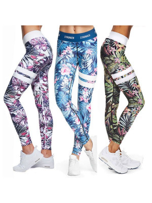 Womens Camouflage Printing Leggings Run Sports Yoga Pants Gym Fitness Trousers