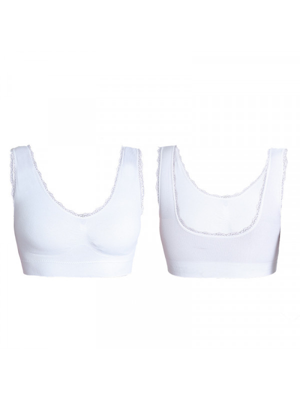 Womens Ladies Lace Wireless Underwear Crop Tops Sports Easy Comfort Bra Original