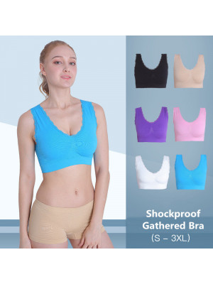 Womens Ladies Lace Wireless Underwear Crop Tops Sports Easy Comfort Bra Original