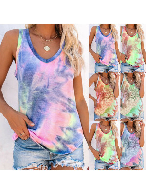 Plus Size Womens Summer Tank Tops Vest Ladies Sleeveless Casual Loose Blouse Tee