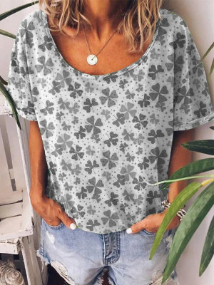 Boho Womens Casual Short Sleeve Baggy Tops Ladies Summer Pullover T-Shirt Blouse