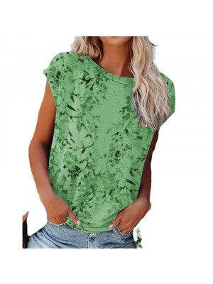 Womens Floral Print Baggy Tops Ladies Summer Casual Short Sleeve T-shirt Blouse 