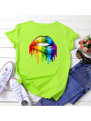 Plus Size Womens Summer Short Sleeve Tops T Shirt Ladies Casual Loose Tee Blouse