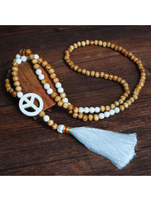 Womens Boho Wooden Bead Retro Long Chain Necklace Sweater Tassel Pendant Jewelry