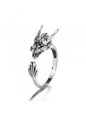 Fashion 12 Zodiac Retro Gift Ring Animal Pattern Open Adjustable Wedding Rings 