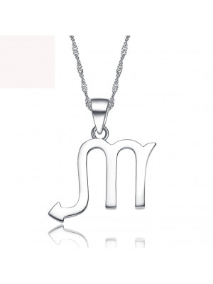 Women 12 Constellation 925 Sterling Pendant Chain Necklace Jeweller Lovers Gift