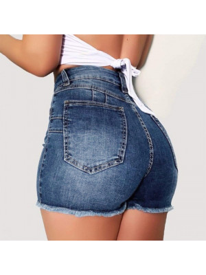 Womens Denim High Waist Plain Shorts Jeans Ladies Baggy Pocket Vintage Hot Pants